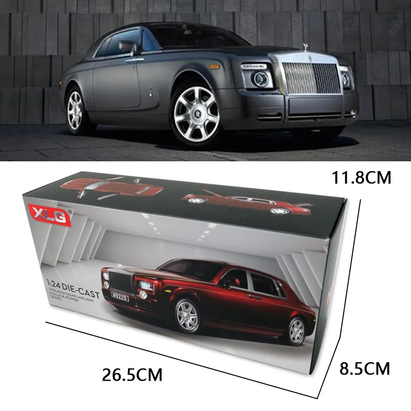 1/24 металлический автомобильный RollRoyce Phantom Cohes литой под давлением сплав
