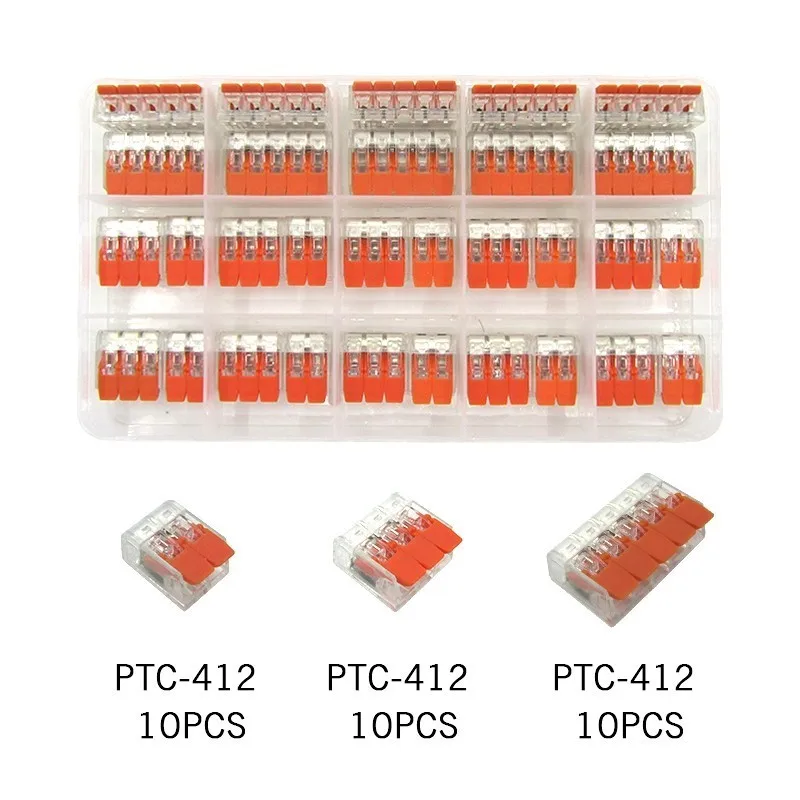 

type(30PCS/BOX) Pin-412-415 Universal Compact Wiring Conector Terminal Block Connectors Terminator Wire Connector AWG 28-12