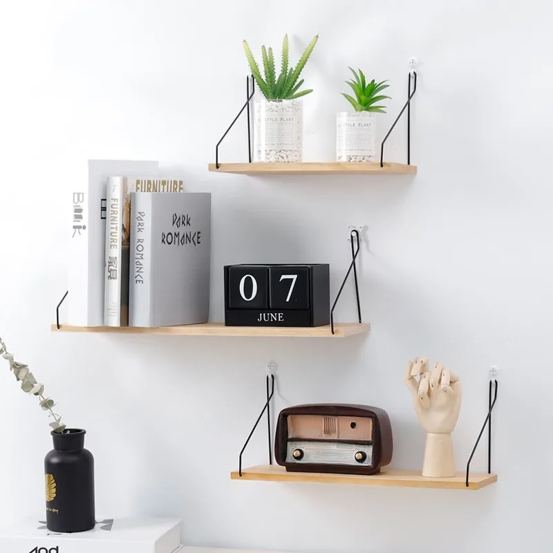 Nordic Style Color Decorative Shelf Wall Hanging Flower Pot Storage Home Decorations Children Room Decoration | Дом и сад