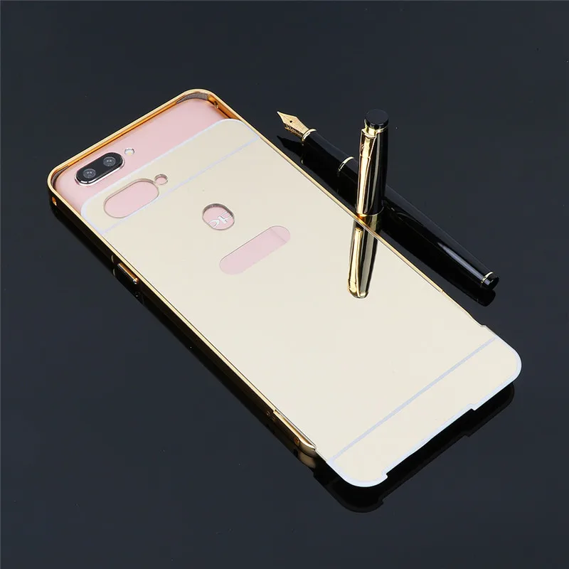 Oppo Realme 2 Pro Чехол OppoA7X металлическая рамка с зеркалом задняя крышка Жесткий чехол