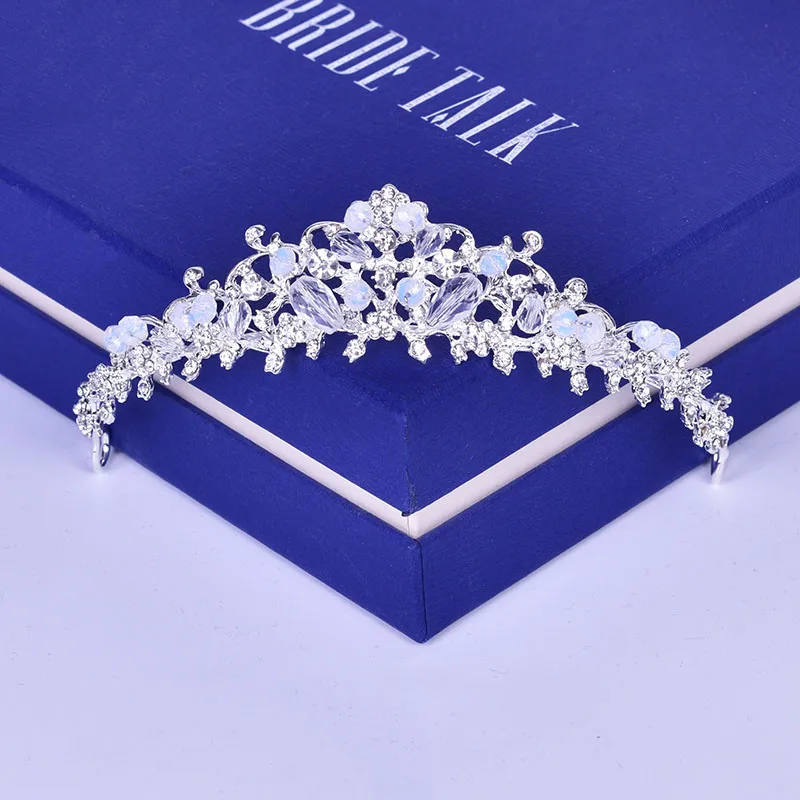 Rhinestone Fashion Tiara Crown Beaded Headdress Hair Accessories for Wedding Girls Birthday Party Headband Jewelry Gift Handmade | Украшения