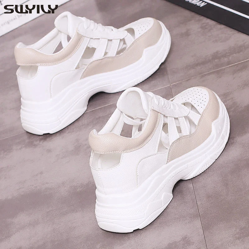 SWYIVY Chaussure PU обувь на платформе женские сандалии 2020 летние для женщин дышащая