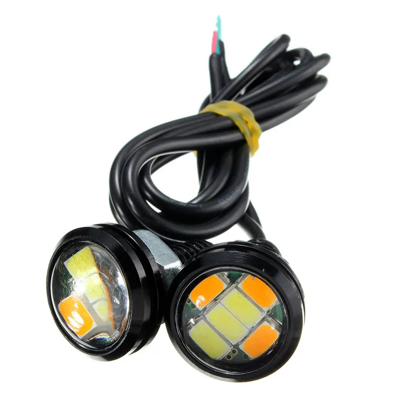 2 шт. 5730 авто LED Hawk Eye DRL дневные фары боковые поворотники ночные огни для вождения