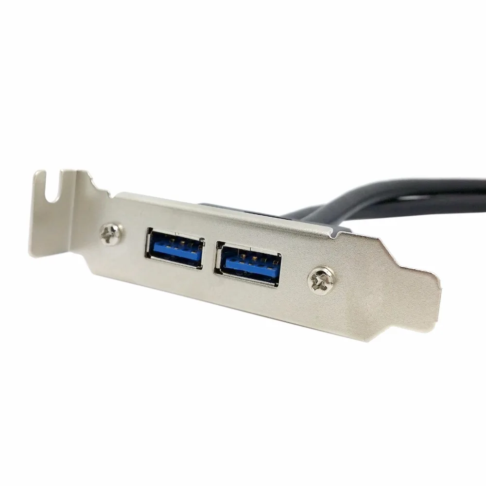 USB 3 0 женская задняя панель с двумя портами для материнской платы 20-контактный