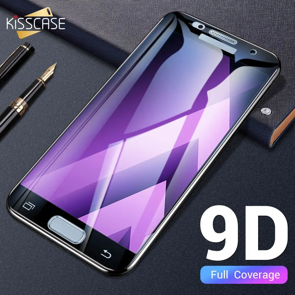 KISSCASE 9D закаленное Стекло на для samsung Galaxy A5 A7 A3 J5 J3 J7 2016 2017 A510 A520 полный Чехол Экран