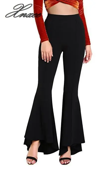 

Winter 2020 Ladies Trousers Women High Waist Bell Bottom Pants Flare Pants Wide Leg Pants Big Plus Size 3XL Black White Female