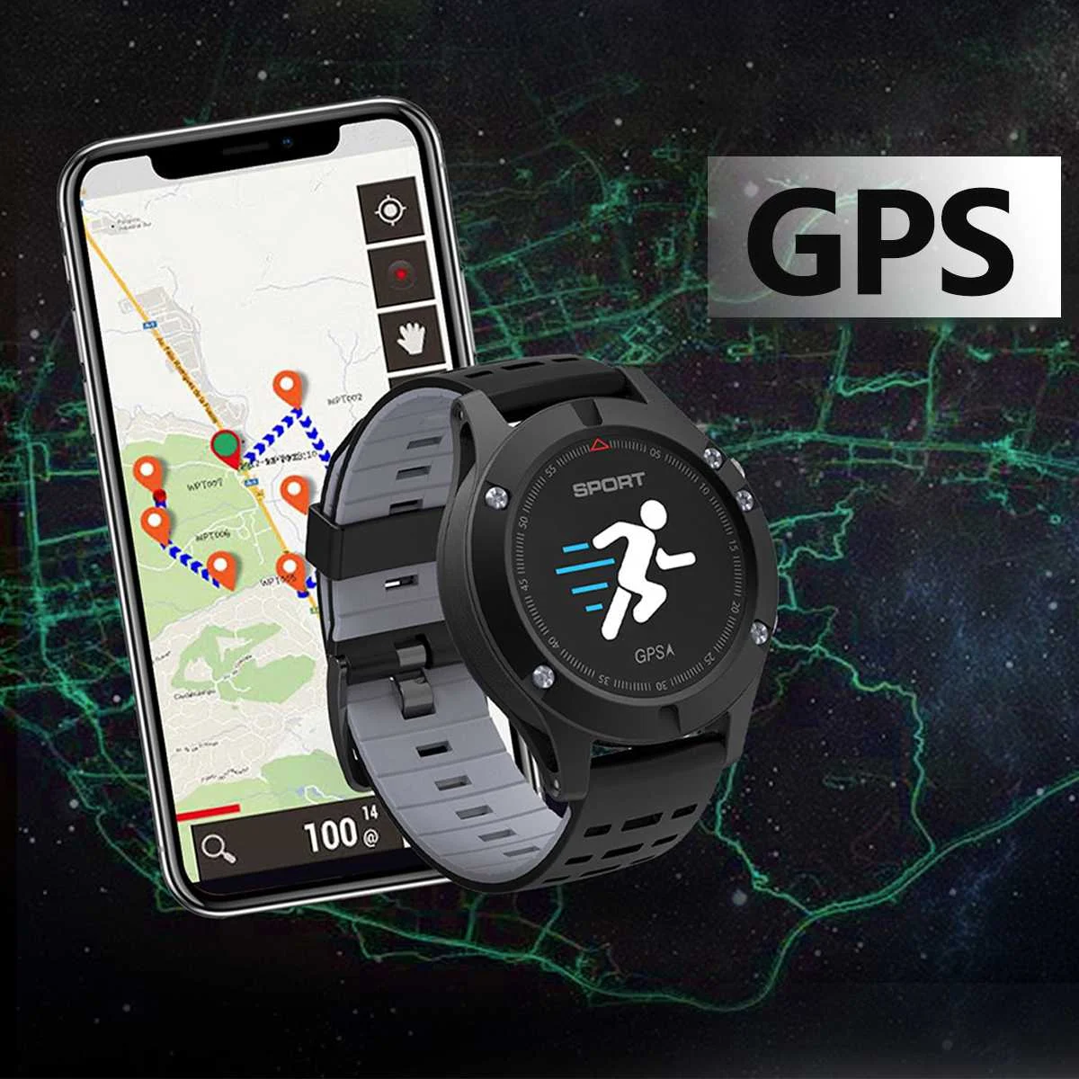 DTNO.I NO.1 F5 Smart Watch GPS Heart Rate Sleep Monitor Pedometer Sport Mode Outdoor AltimeterThermometer bluetooth Smartwatch |