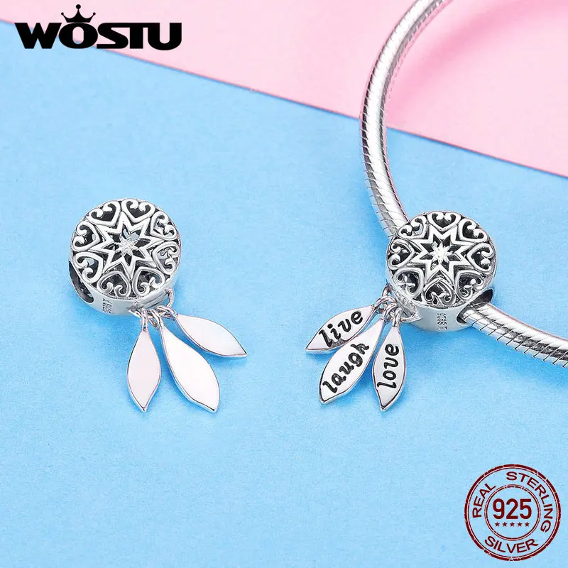 Браслет WOSTU из стерлингового серебра 925 пробы с подвеской в виде сердца|Ювелирные