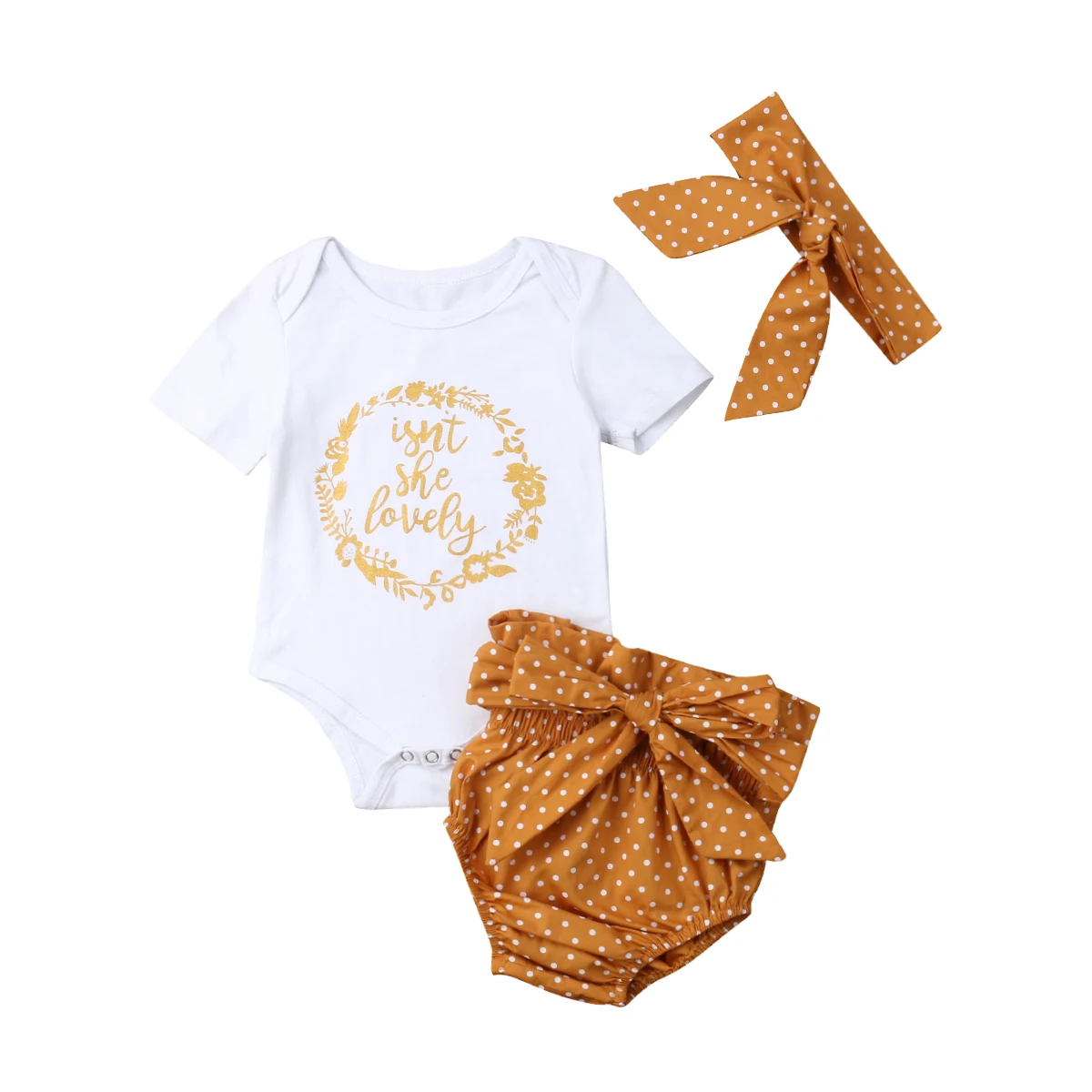 

Baby Clothes Newborn Infant Baby Girls Outfit Clothes Tops Romper Jumpsuit +Shorts Pants Sets Size 0-18M