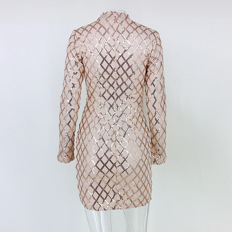 Женская Блестящая блестящая облегающая вечерняя одежда для вечеринки клуба мини