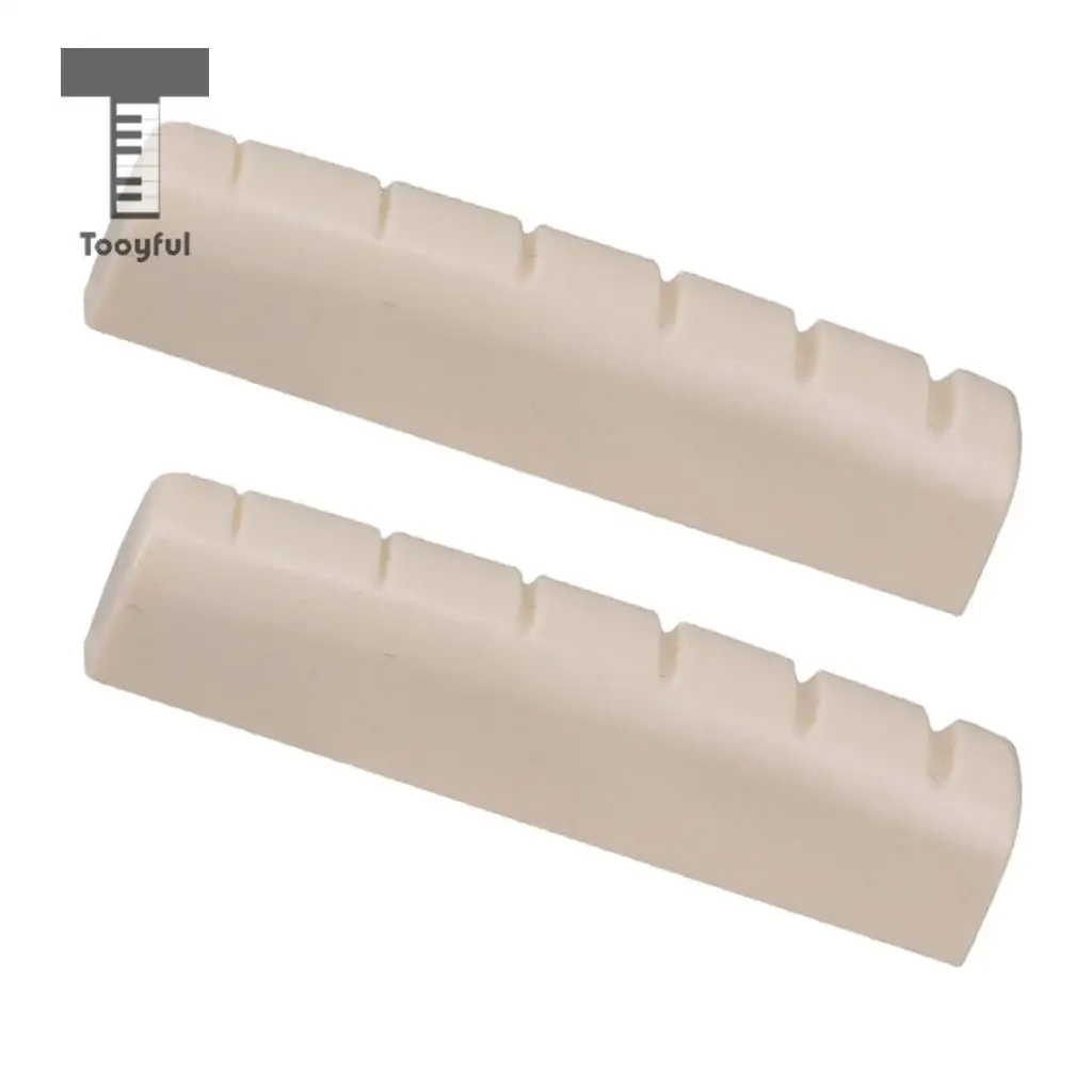 2 Pieces Left Handed Acoustic Guitar Nut Slotted for Parts Accessories 44x6x9.8-9mm | Спорт и развлечения