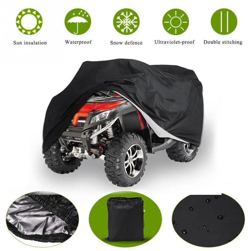 190t waterproof dustproof anti uv quad bike atv cover for polari s can am kawasaki free global shipping