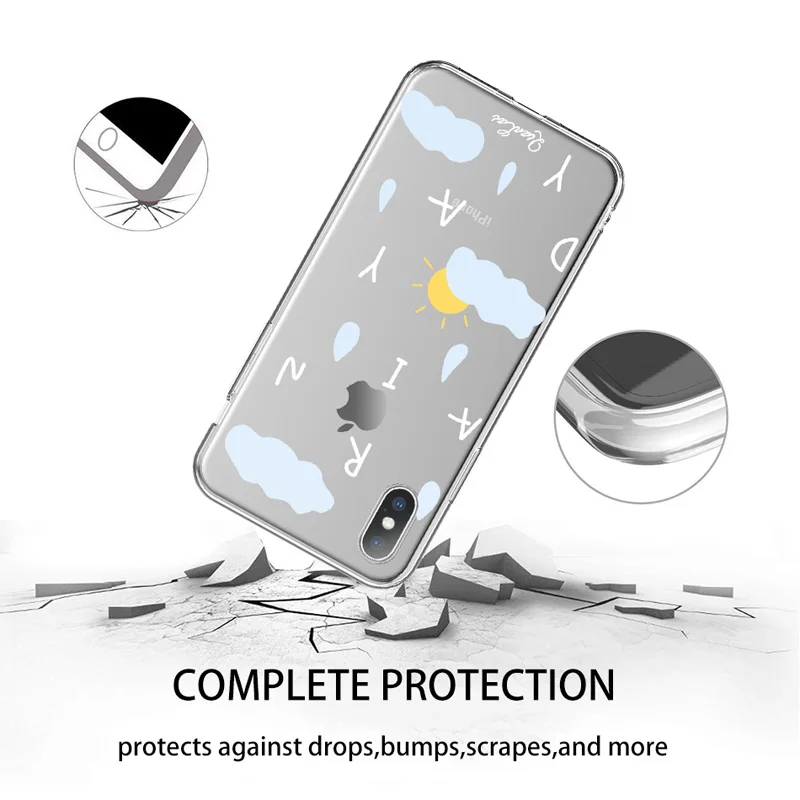 Прозрачный чехол USLION для iPhone X XS XR Xs Max 5 6 6s 7 8 Plus |