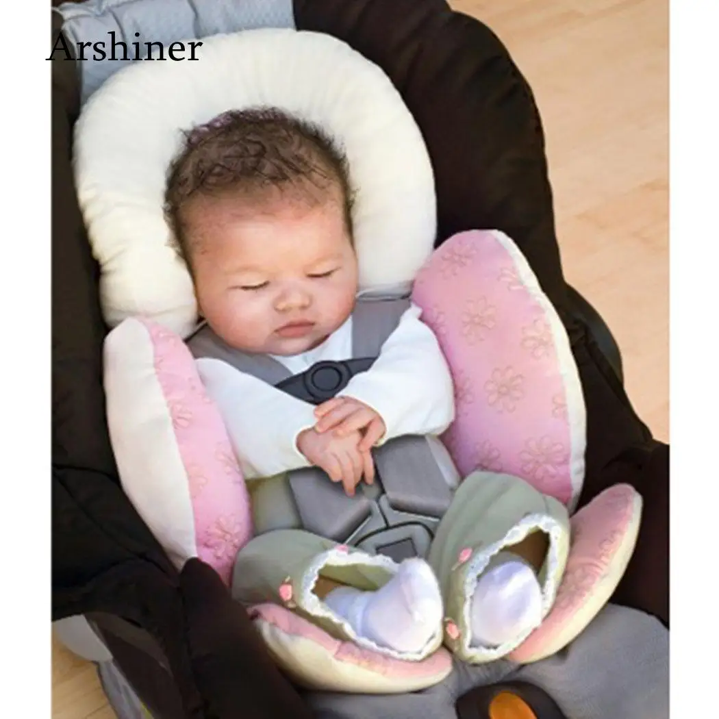 Waterproof baby stroller cushion mats car seat accessories head support belt shoulder-sided protective cover Neck Protection pad | Мать и