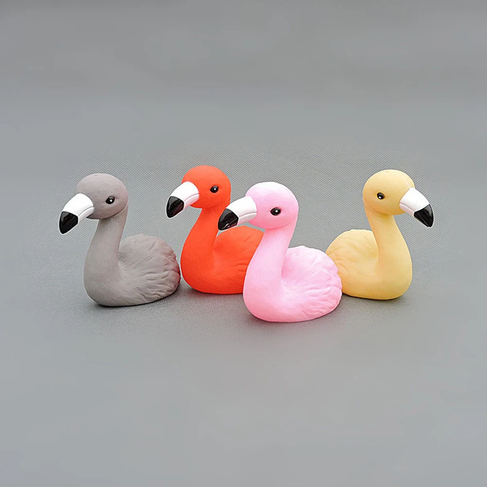 Фламинго торт Топпер орнамент фигурка из смолы 4 шт модель игрушки Сделай Сам