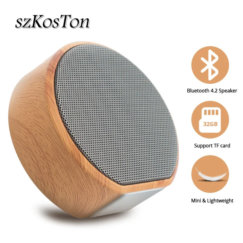 Беспроводной Bluetooth динамик с текстурой древесины портативный мини саундбар