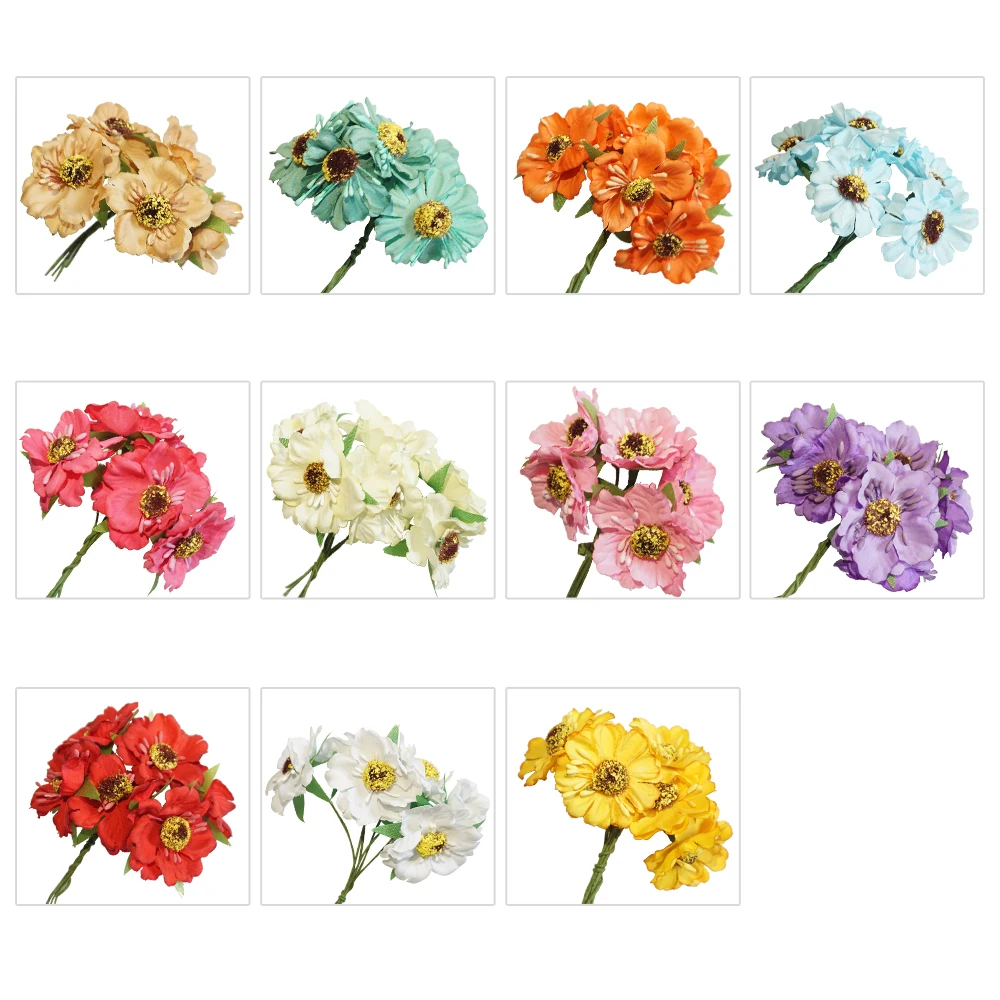 6 шт./букет искусственные шелковые вишни|Искусственные и сухие цветы| |