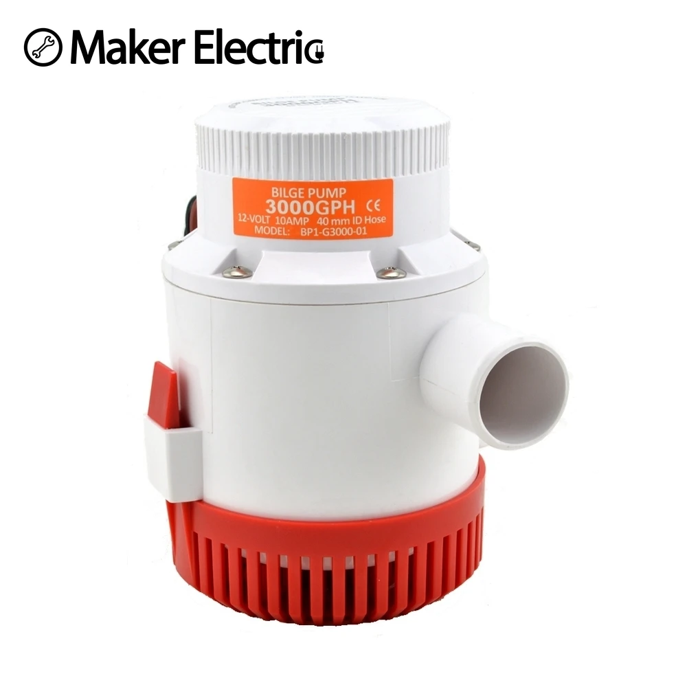 Откачивающий насос 12/24 В 1500/2000/3000/3500GPH Аккумуляторный откачивающий лопастной