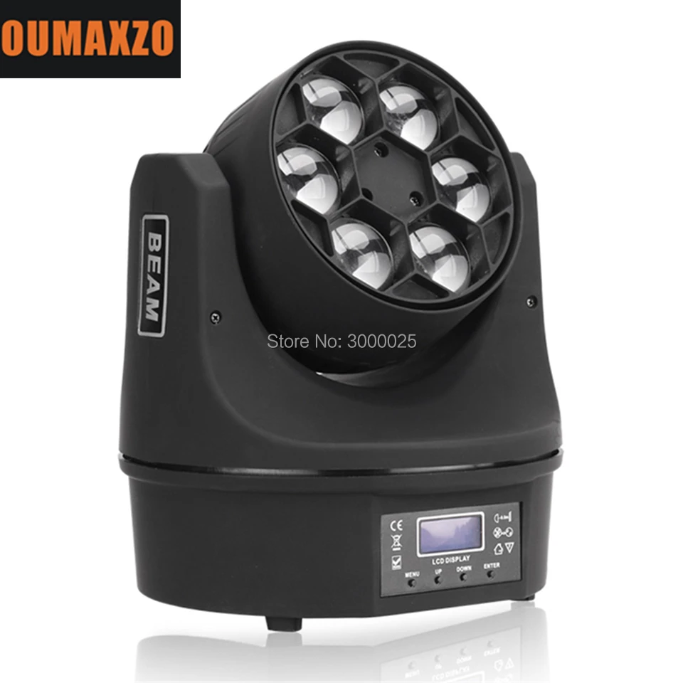 저렴한 6 개/몫 10W 미니 빔 빛 6x10W LED 꿀벌 눈 이동 머리 빛 블랙 결혼식 크리스마스 생일 DJ 디스코 KTV 바 이벤트 파