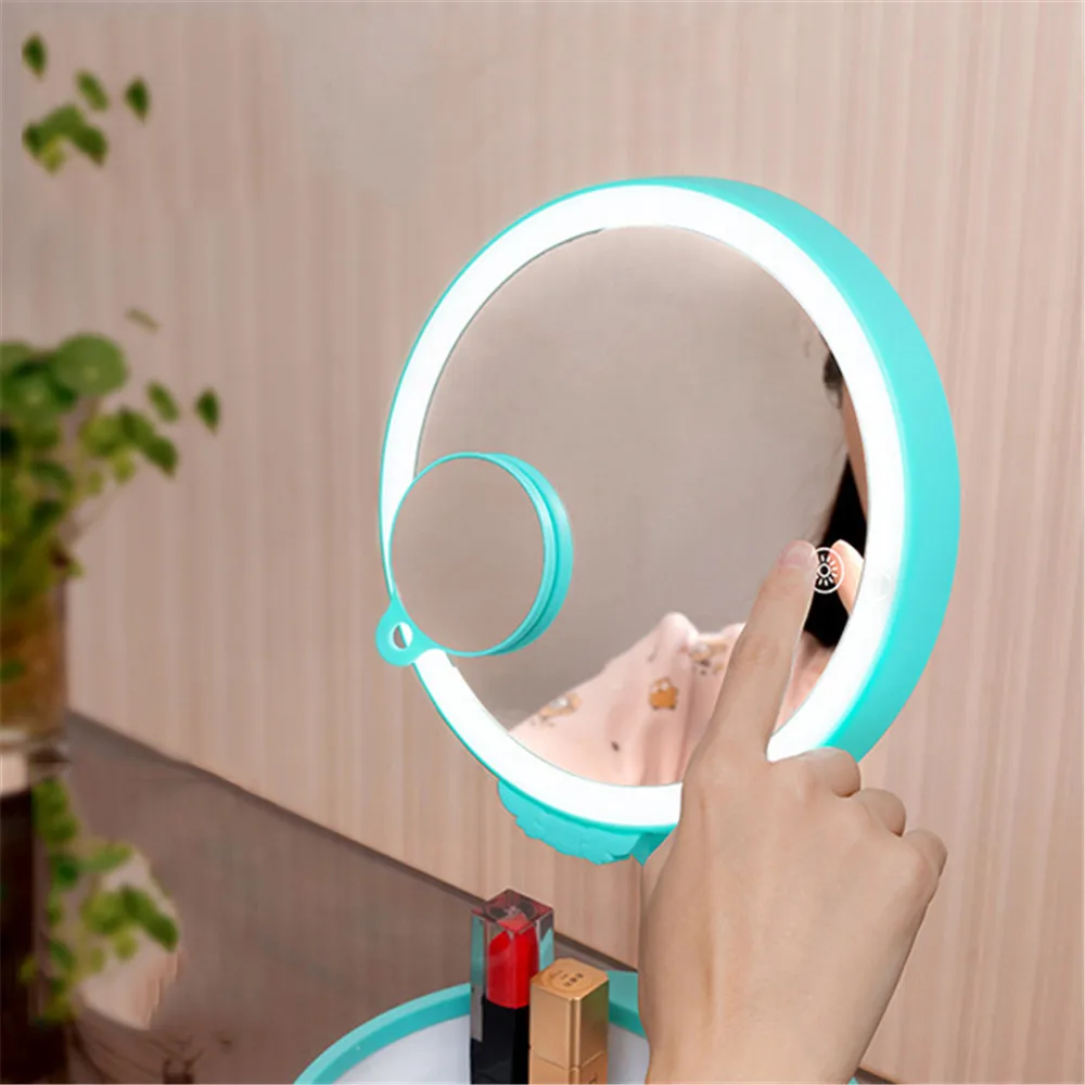 Folding LED Makeup Mirror Smart Touch Desk with Light | Красота и здоровье