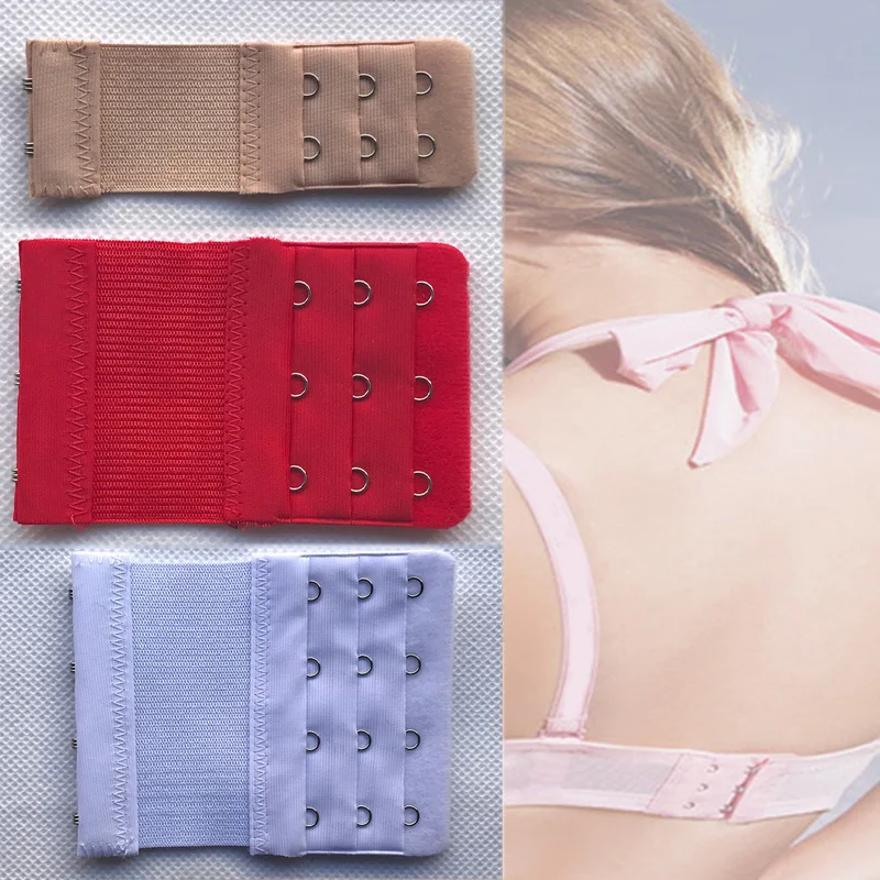 

LNRRABC 2/3/4 Hooks For Women Bra Extender Belt Buckle Bra Extension Strap Underwear Accessories Elastic 2 Rows 2 Hooks 1PC