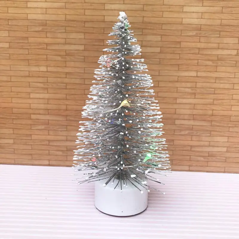 Новинка 2019 Рождественская Новогодняя мини светящаяся елка 1:12 кукольный домик