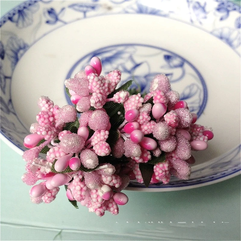 12 шт./лот stamen sugar Искусственные цветы Свадебные украшения diy ВЕНОК рукоделие