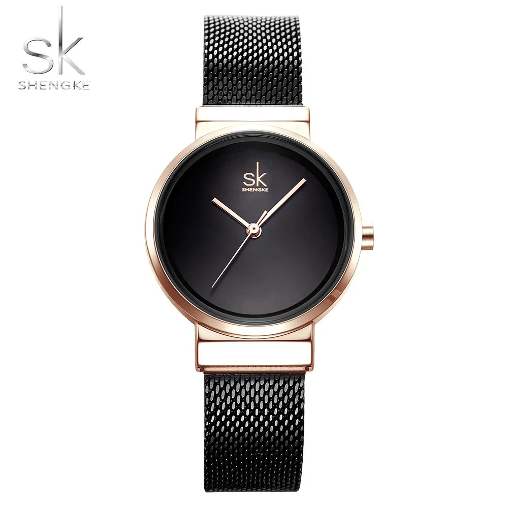 NEW Shengke 2019 Fashion Watches Women Ladies Quartz Creative Wrist Watch Female Clock Hour Rosegold Girls SK | Наручные часы