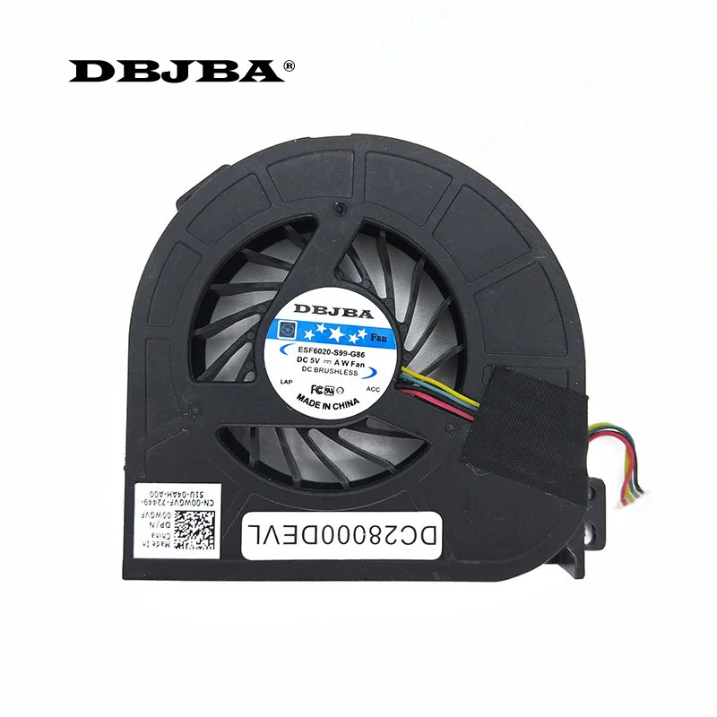 

Вентилятор ЦП для ноутбука DELL Precision M4800 DC28000DEVL 00WGVF, охлаждающий вентилятор BATA0715R5M PN01