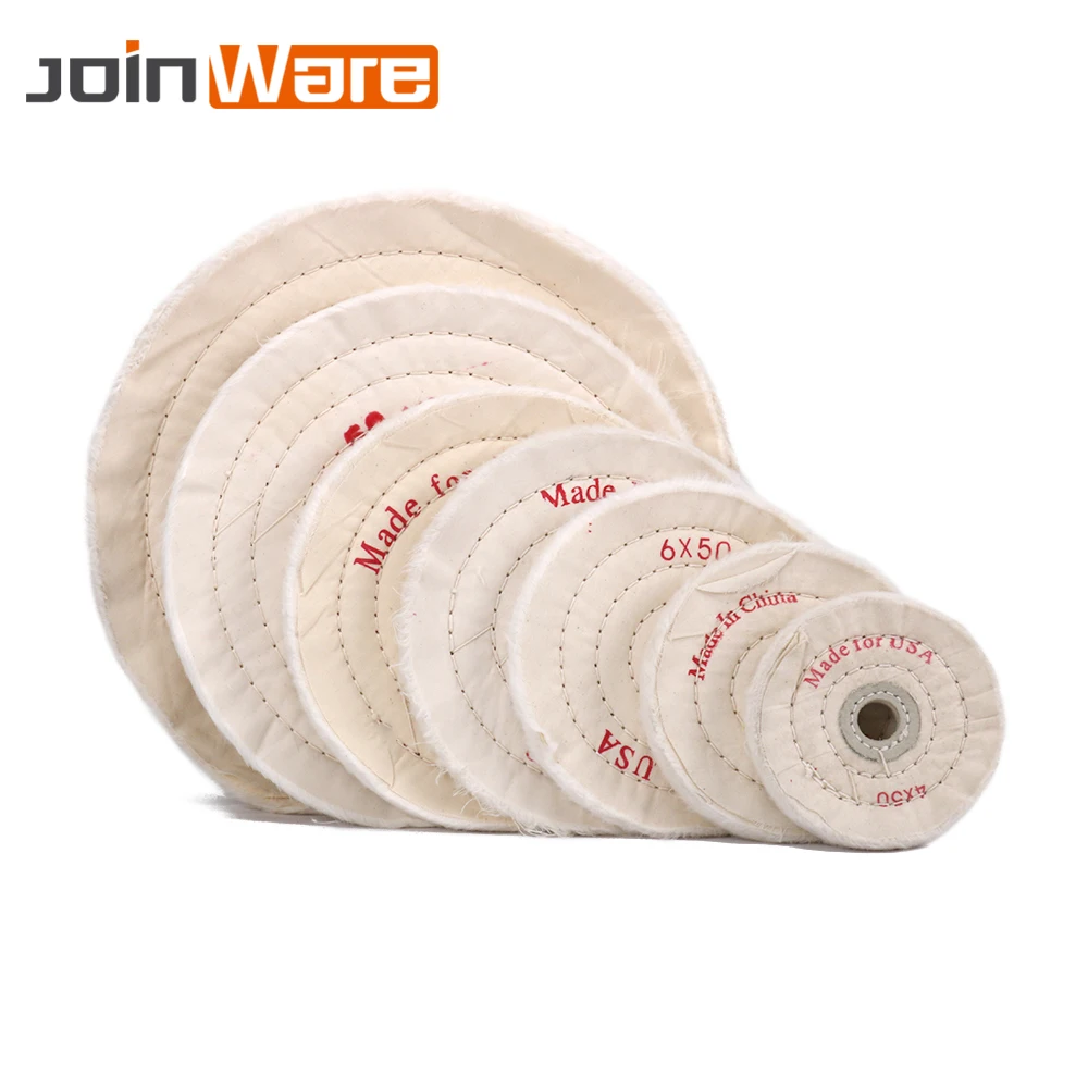 Cotton Polishing Wheels 2&quot-14&quot Cloth Buffing Wheel Grinder for Jewelry Wood Metal Abrasive Tools 4/10/16mm Hole 1Pc | Инструменты