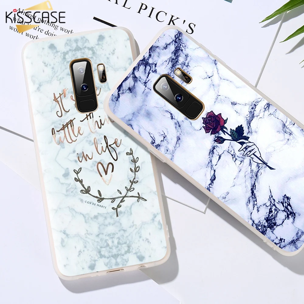 KISSCASE Beautiful Rose Marble Case For Samsung A3 A5 A7 J3 J5 J7 2017 2016 Back Galaxy Note 9 8 S9 S8 Plus S7 |