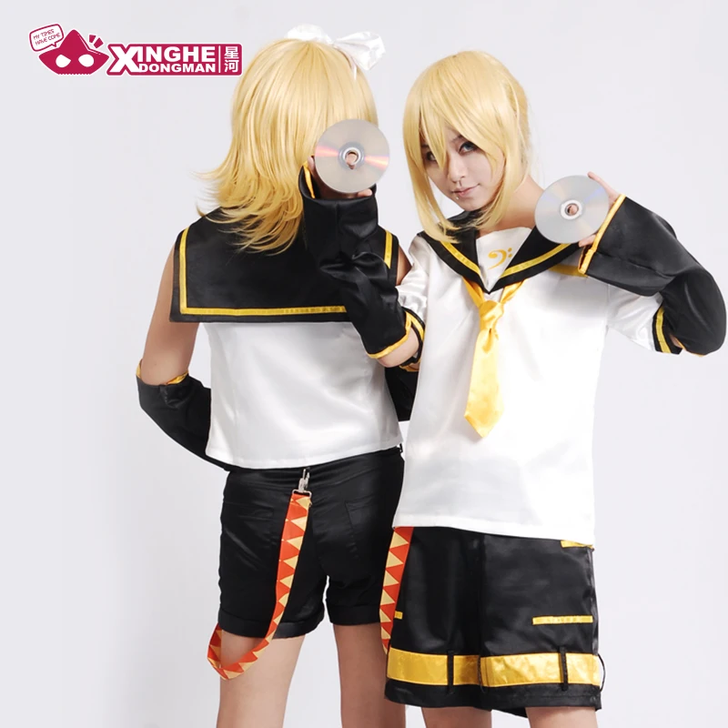 Milky Way Anime VOCALOID Kagamine Rin Kagamine len Miku Brother Sister Cosplay Costume Suit