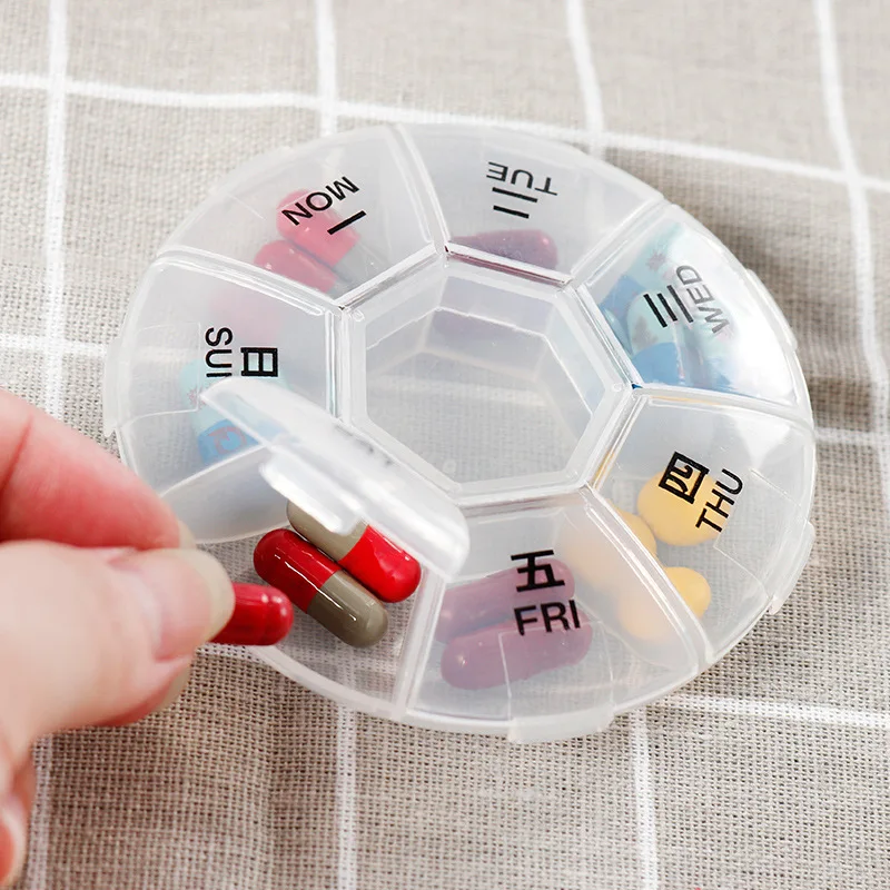 Medecine коробка для хранения Еженедельный мини medecine Организатор 7 дней Pill