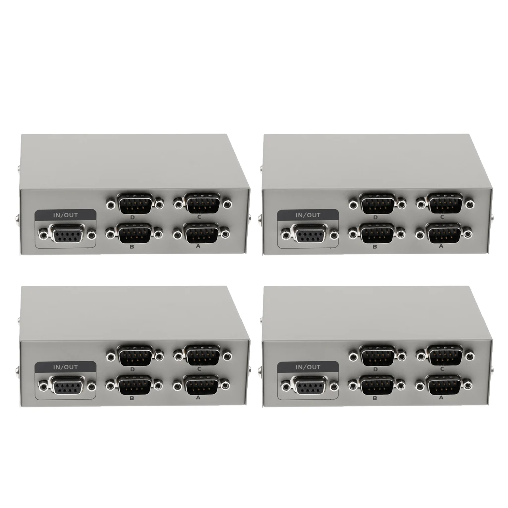 4xprinter DB9 Pin серийный коммутатор RS232 ручной 4 портовый для обмена данными|Сетевые