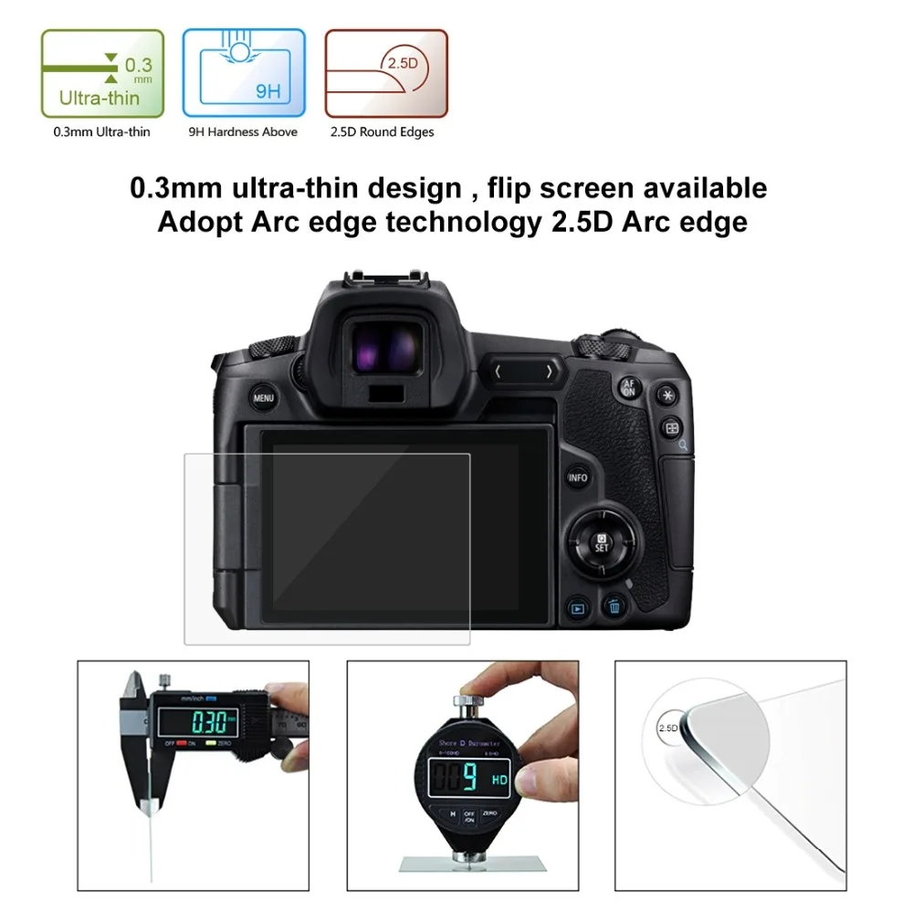 PULUZ 2.5D изогнутый край 9H твердость камеры закаленное защитная стеклянная пленка