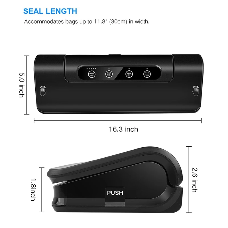 Household Vacuum Packer Food Sealer Multi-Function Automatic Sealing Packing Machine Free 15Pc Bags Eu Plug | Бытовая техника