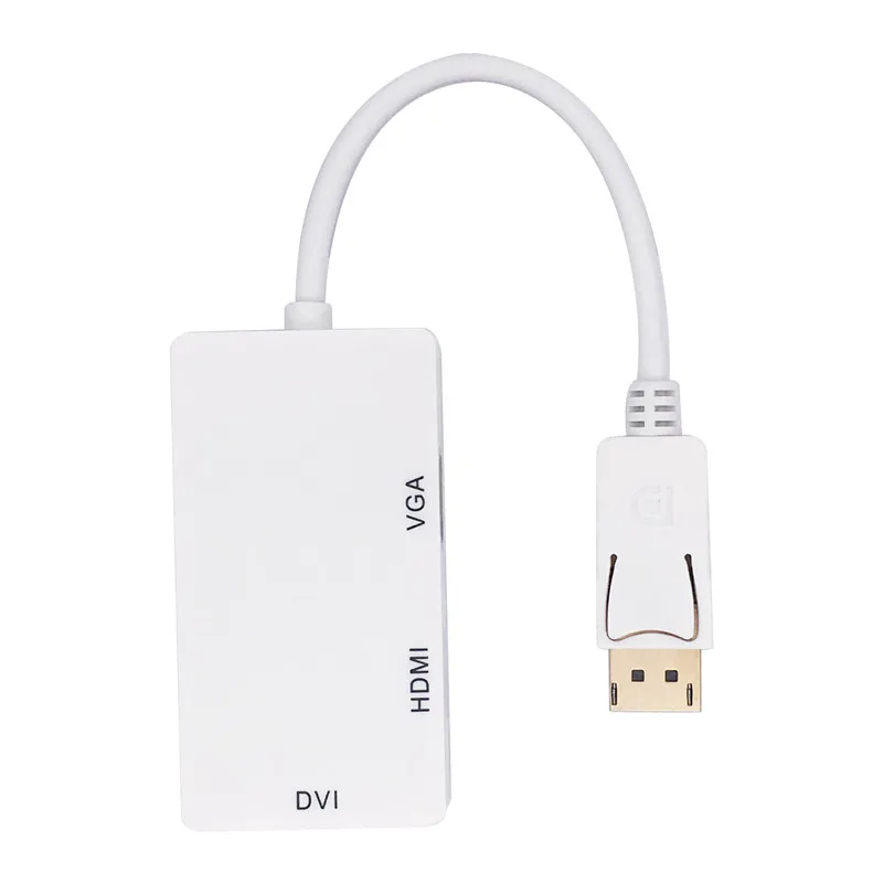 3 в 1 DisplayPort DP к HDMI DVI VGA адаптер кабель 1080P порт дисплея конвертер разъем для ПК