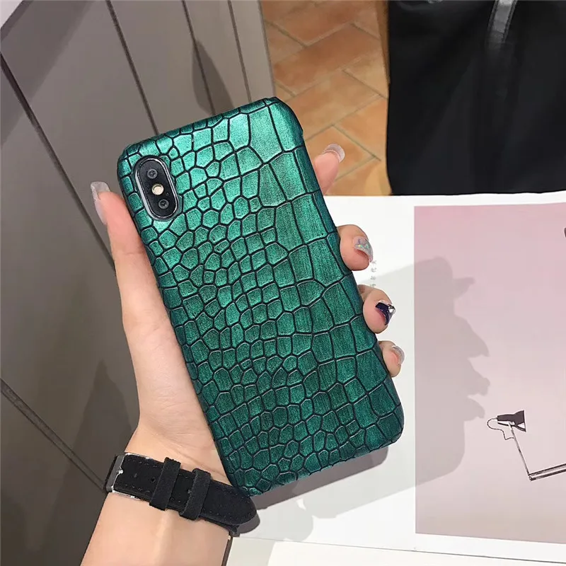 Роскошный Ретро 3D чехол из крокодиловой искусственной кожи для iPhone XS MAX iphone