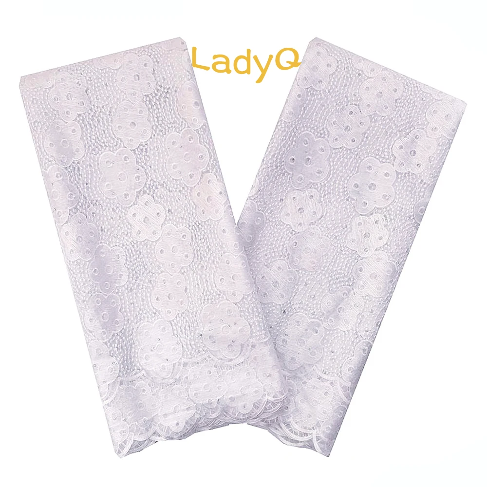 LadyQ новинка 2019 тюль кружевная ткань Вышитое кружево Королевский синий цвет