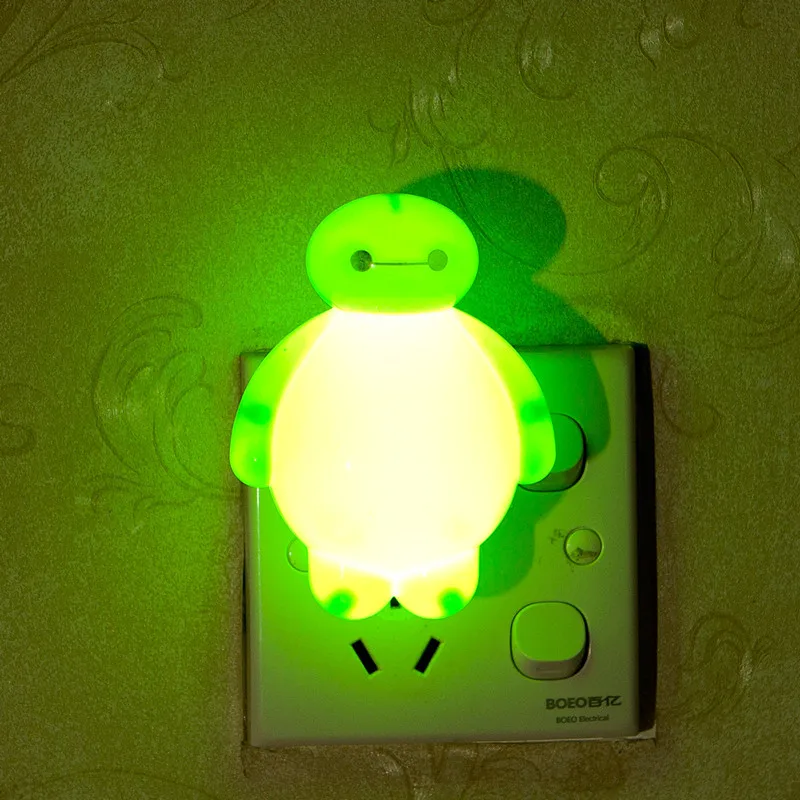 Креативный мультяшный светодиодный ночник Baymax для темной ночи прикроватная