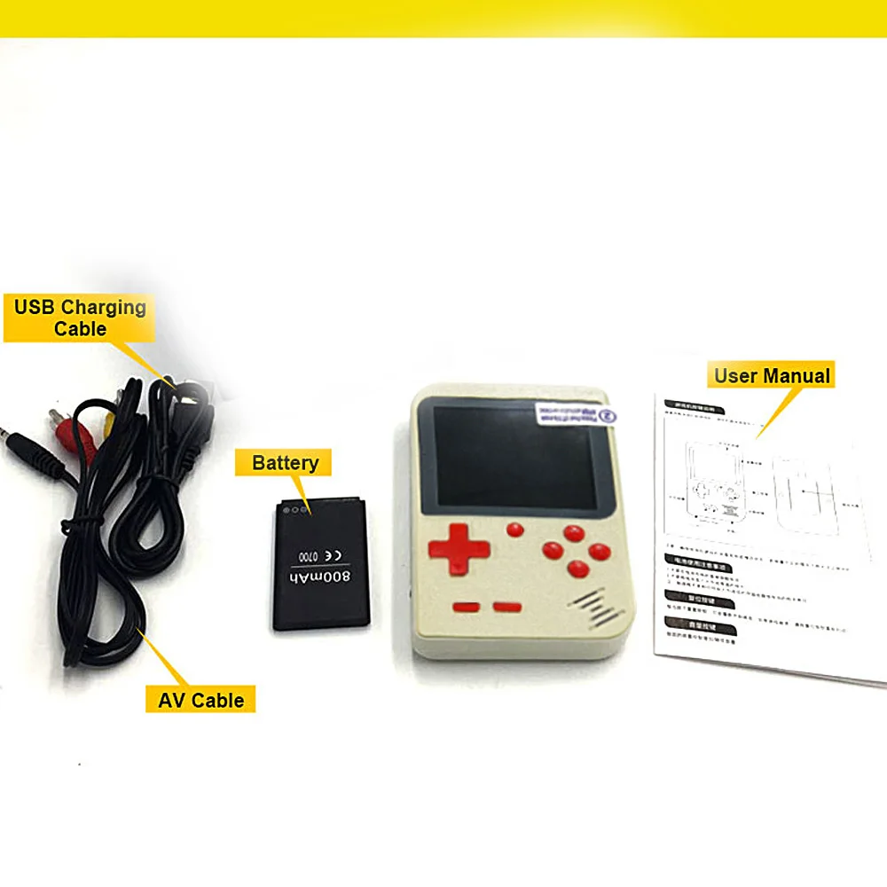 Mini Portable Game Console 2.8in LCD 8 bit Gamepad Classic Handheld Player Video Built-in 168 Retro Games | Электроника