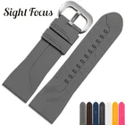 Ремешок силиконовый мужской для наручных часов, резиновый водонепроницаемый браслет для часов, Часовые пояса, цвет черный, 28 мм