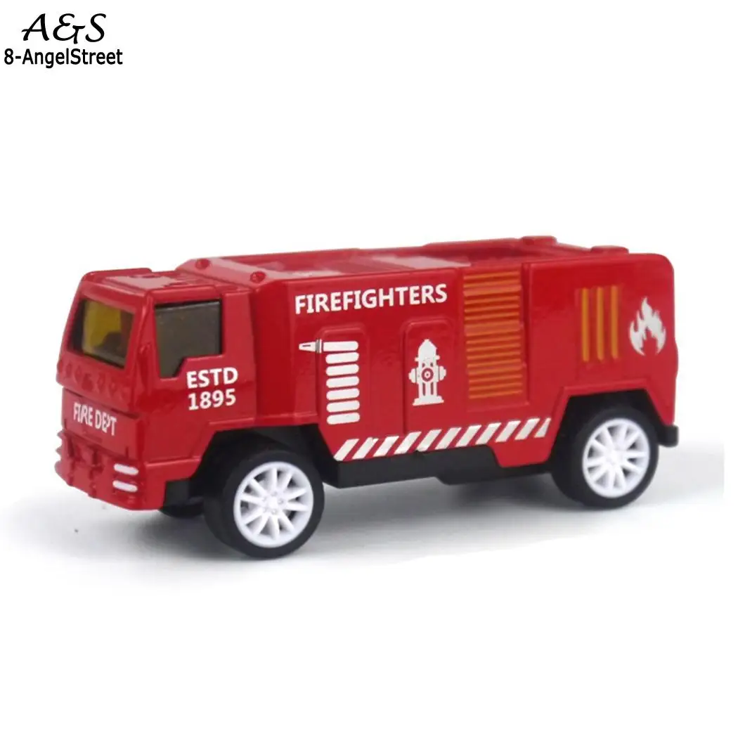 Пожарная машина автомобиль отступить сплава 1: 60 Красный модель мини
