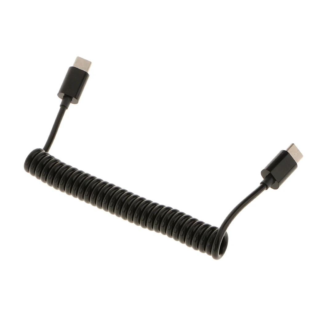 USB 3. 0 Type-C штекер на 3 1 C для синхронизации данных черный спиральный кабель MagiDeal |