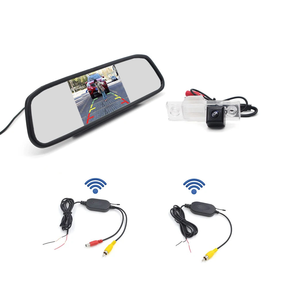 Зеркало заднего вида 4 3 дюйма с проводной/беспроводной камерой для CHEVROLET EPICA LOVA AVEO