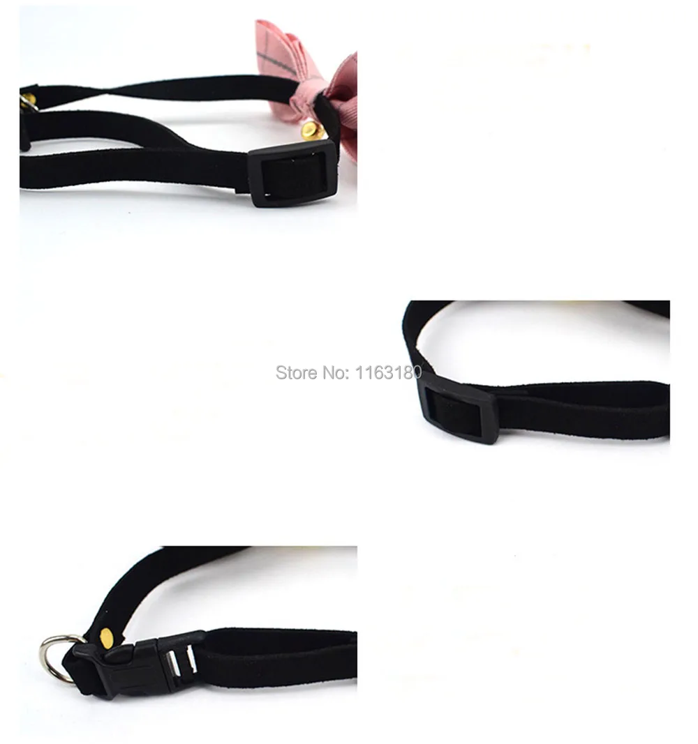72pcs/lot Dog Collar Pet Collars With Bowknot Bells Charm Necklace For Dogs Cat Supplies | Дом и сад