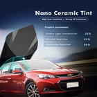 Теплопередающая ИК нано-керамическая Тонировочная пленка для окон, 55 см х см, IR100 % VLT20 %, Солнечная Автомобильная наклейка