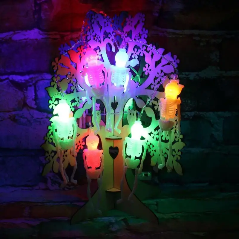 Красочные светодио дный 10 LED Хэллоуин Скелет/Призрак/светодио призрак руки
