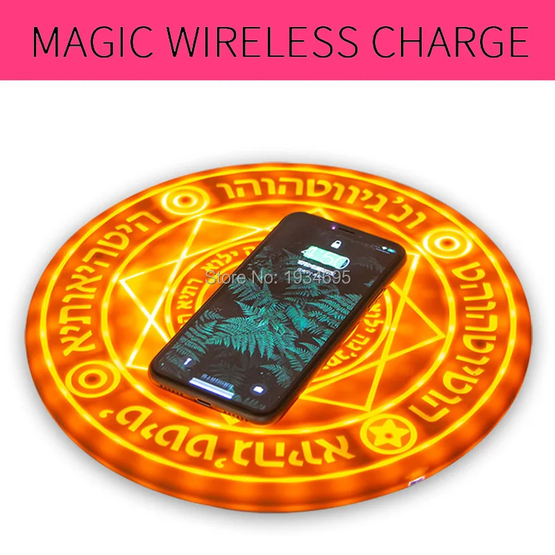 Huawei Коврики 20 Pro быстро Беспроводной Зарядное устройство для samsung Galaxy S10 плюс Magic Led