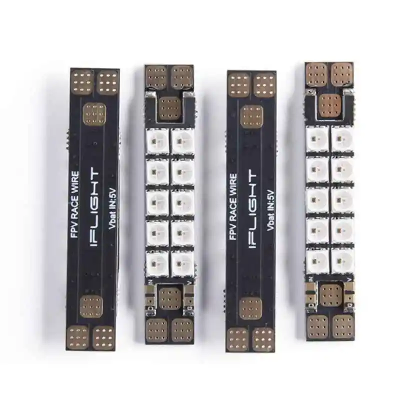 4 шт. IFlight 5V PDB Светодиодная лента 10 бит WS2812B RGB3535 яркая Настройка для контроллера
